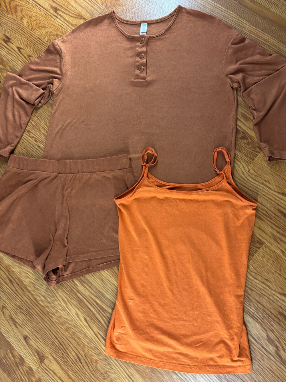 stars above Rust & Orange Mixed Jumpsuit Set